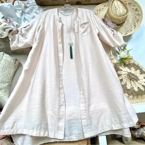 Trendy tunic boho blouse/cover up w resort vacay beach vibe